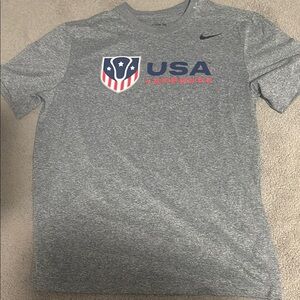 Nike Heather Gray USA Lacrosse Tee